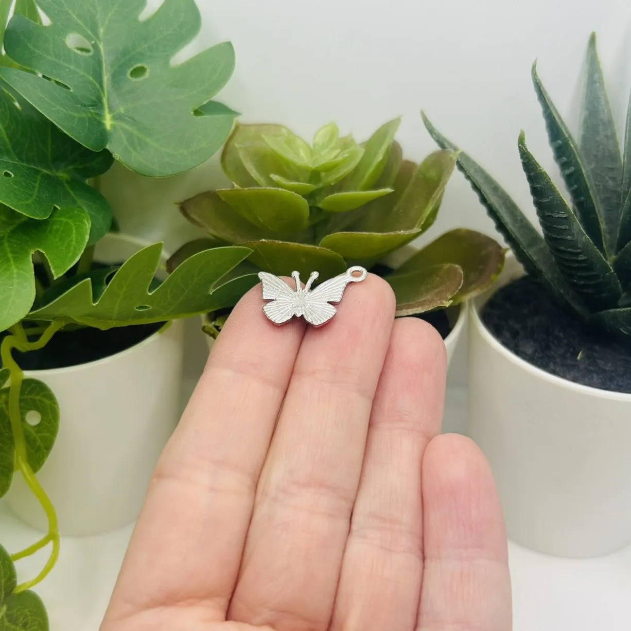 1, 4, 20 or 50 Pieces: Small Red and Yellow Enamel Butterfly Charms