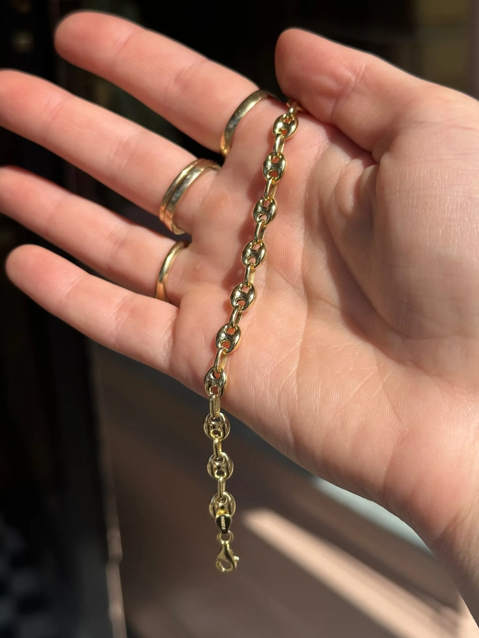 10k Mini Gucci Puff Bracelet