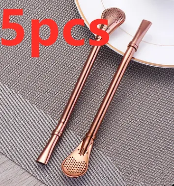 304 Stainless Steel Residue Filter Straws Spoon