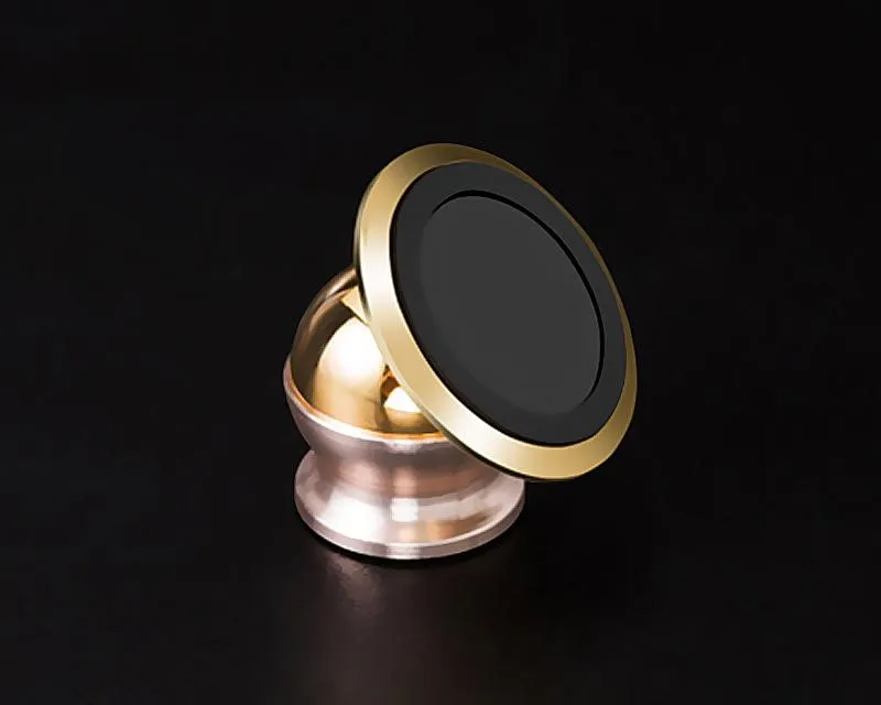 360° Rotatable Magnetic Car Mount Phone Holder - Gold