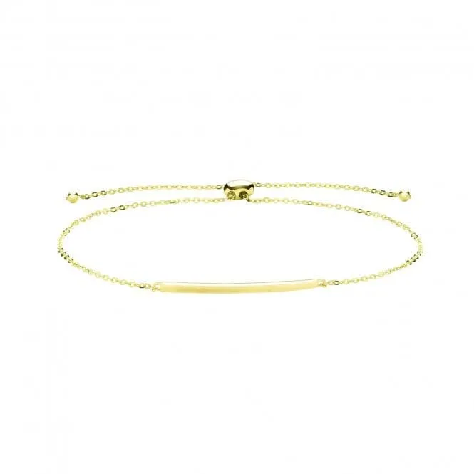 9ct Yellow Gold Bracelet with Bar Pull Design