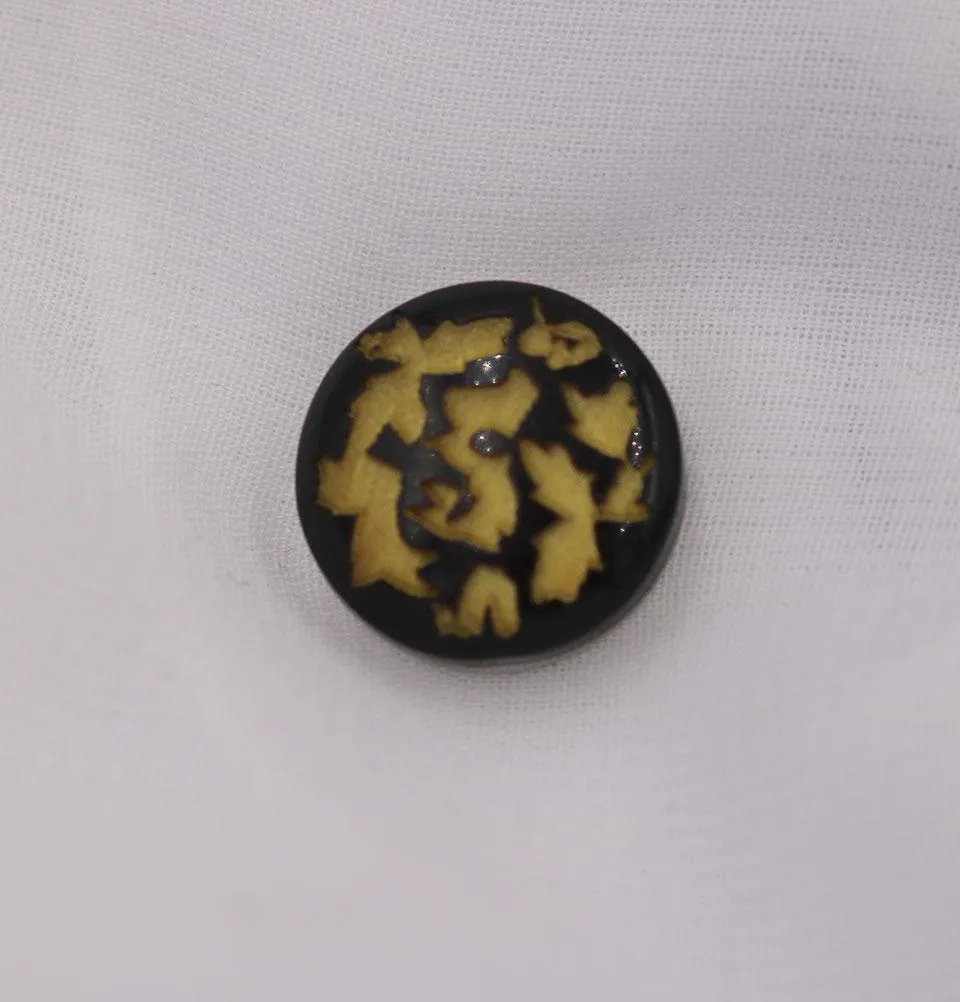 Abstract Magnetic Hijab Pin Yellow