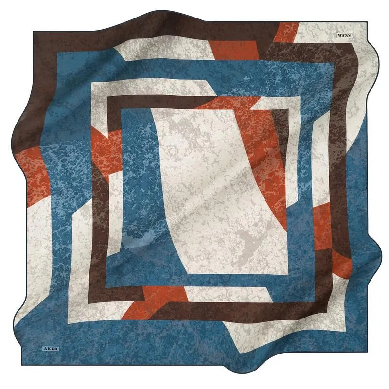 Aker Timaru Abstract Silk Scarf No. 23