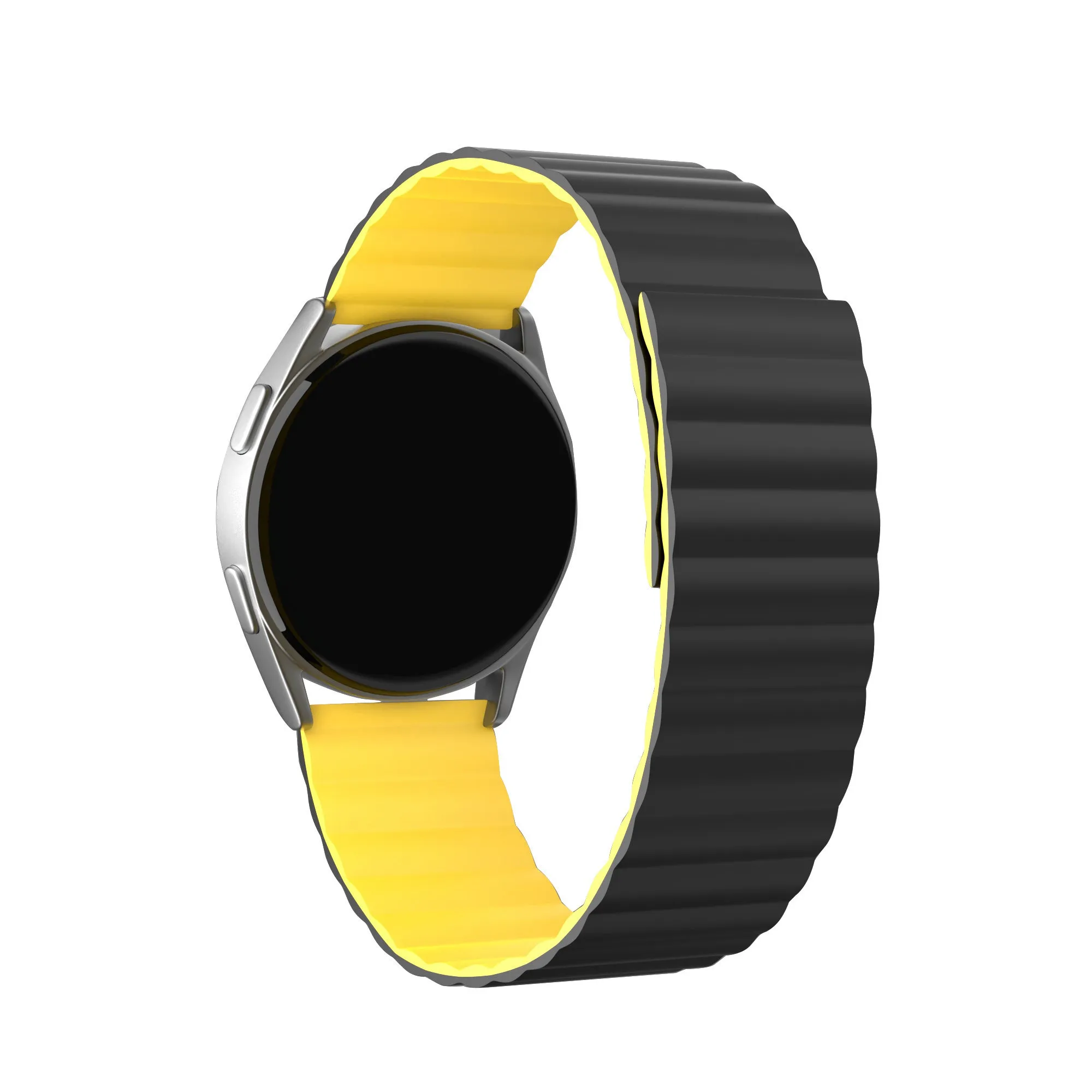 Amazfit GTR 3 (Pro) Magnetic Silicone Strap (Black/Yellow)