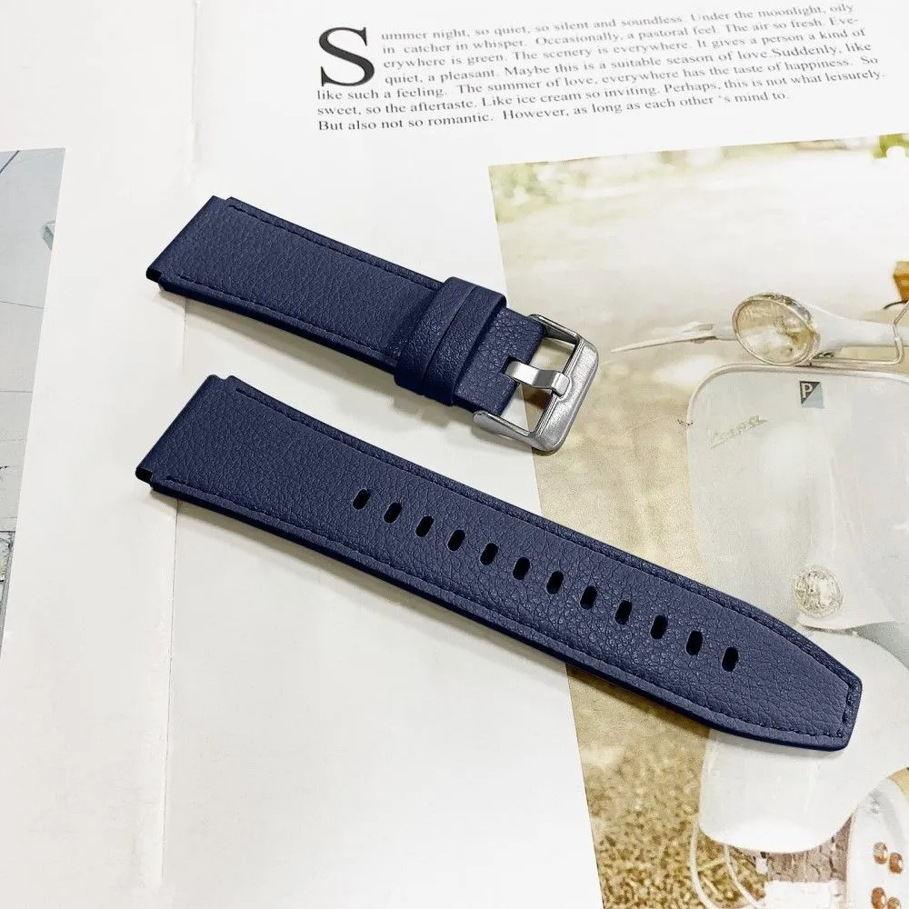 Amazfit Pace double-sided texture cowhide leather watch strap - Blue