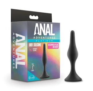 Anal Adventures Platinum By Blush® | Beginner Black 4.25-Inch Anal Plug