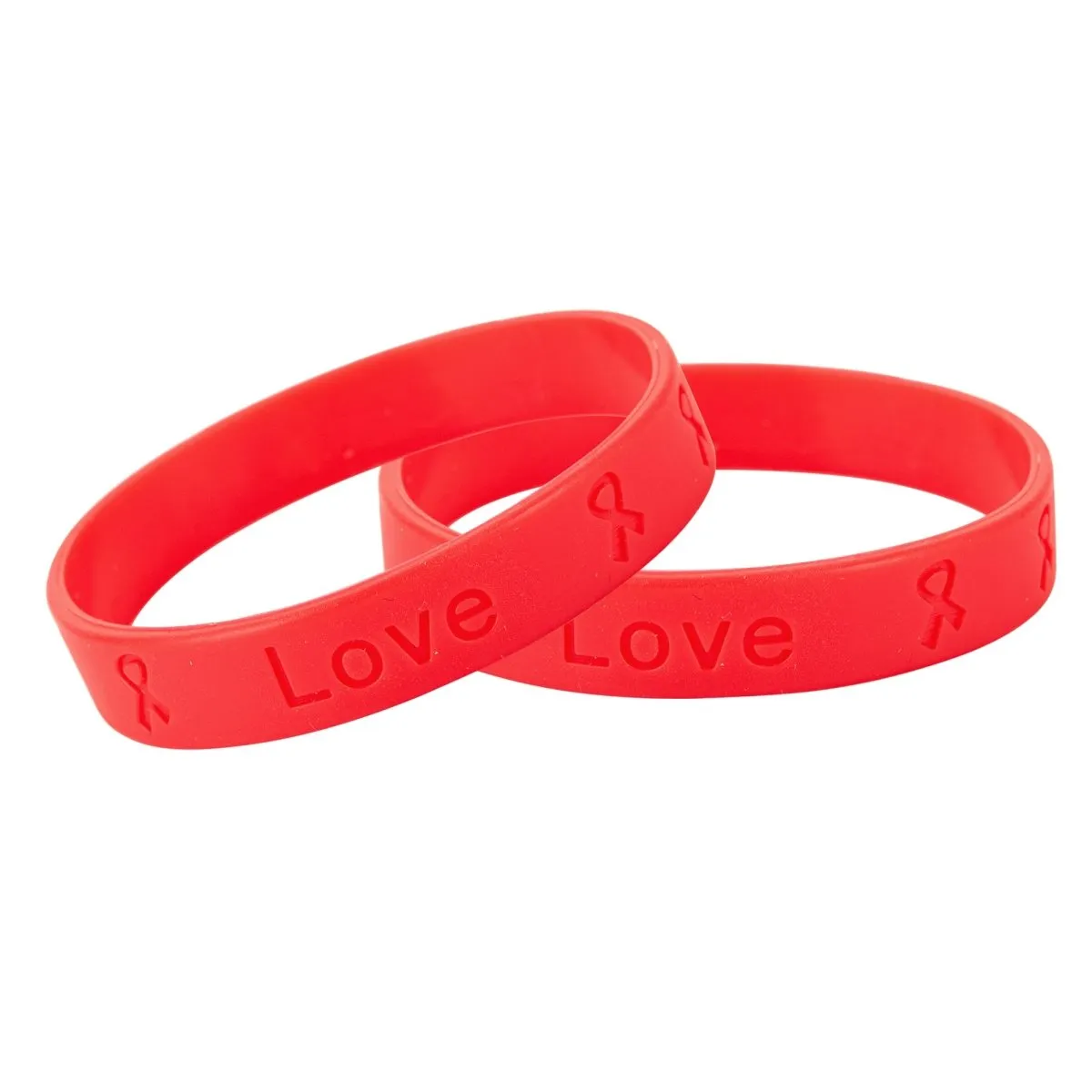 Aplastic Anemia Red Awareness Silicone Bracelet Wristbands