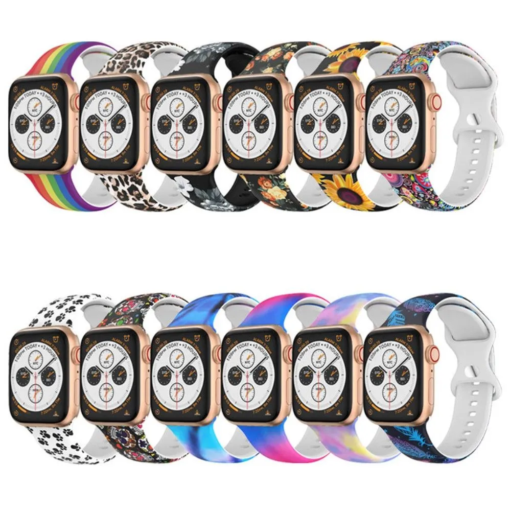 Apple Watch (45mm) design style silicone watch strap - Candy