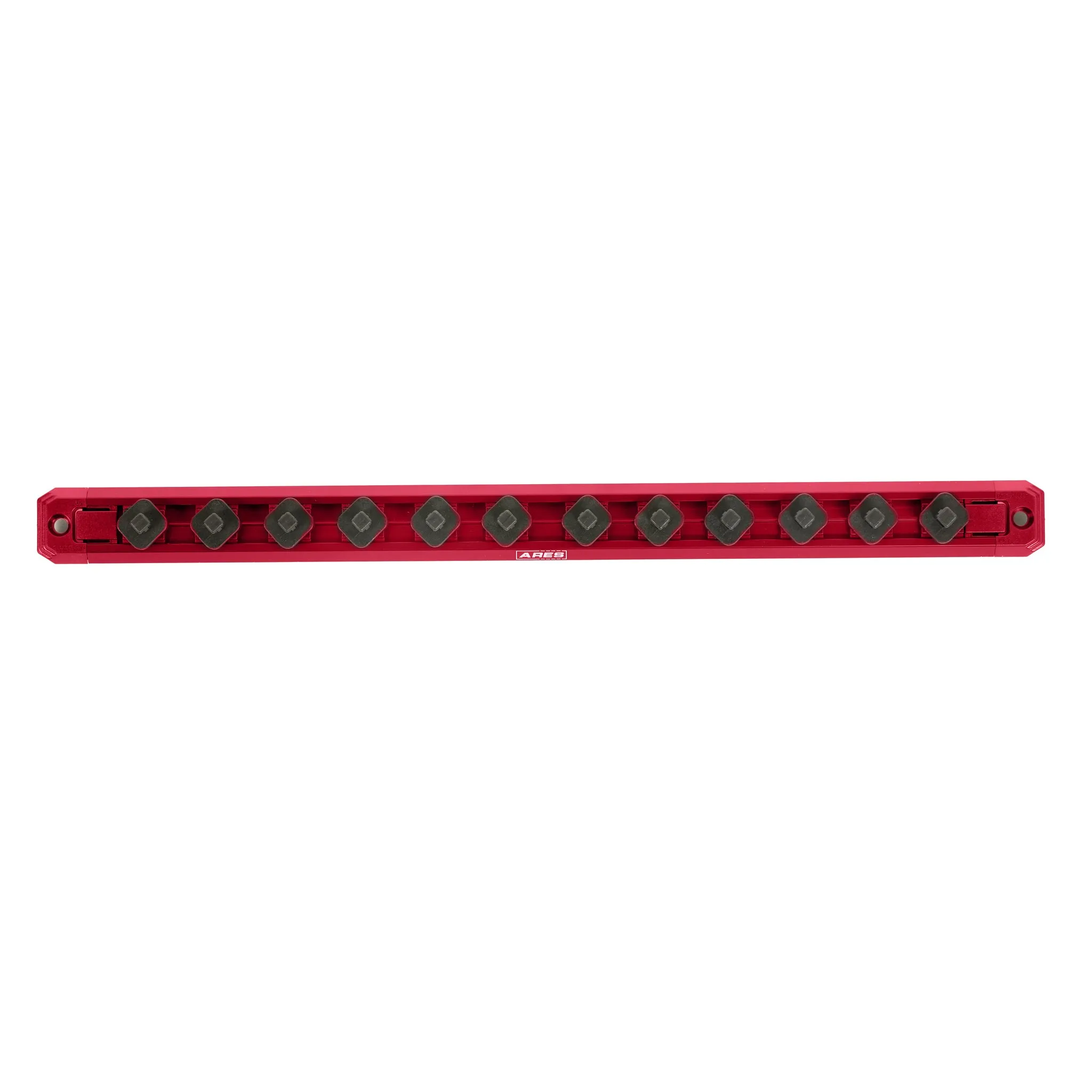 ARES 60169 - 3/8-Inch Drive 15.5-Inch Red Twist Lock Magnetic Socket Rail