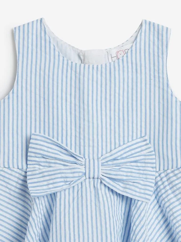 Baby HOP Light Blue Striped Andrea Dress