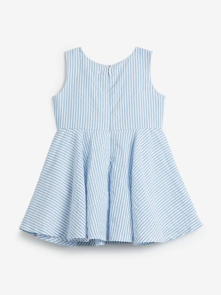 Baby HOP Light Blue Striped Andrea Dress