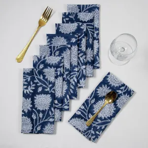 Beautiful Flower Print Cotton Eco Friendly Reusable Soft Napkins