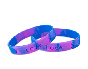 Blue & Purple Silicone Bracelets