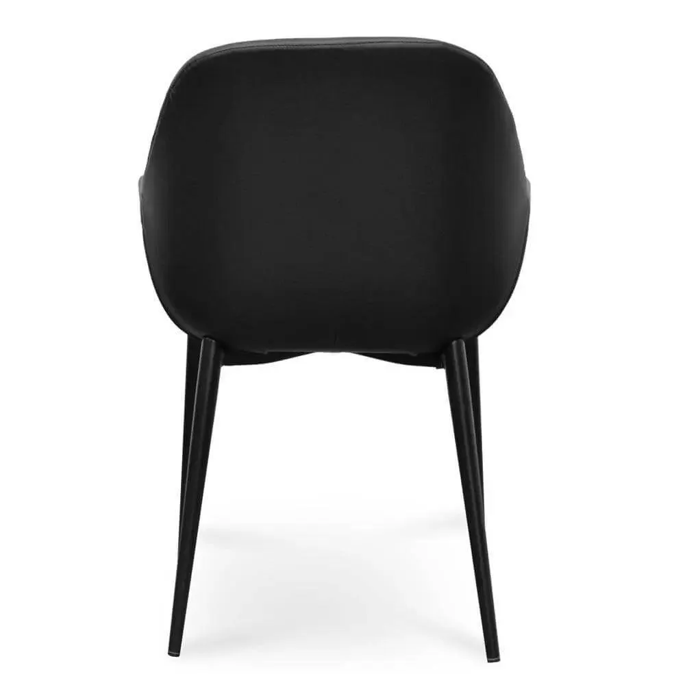 Calibre Dining chair - Black PU - Black Legs DC2226-SD