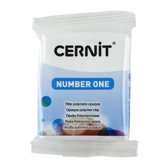 Cernit Number One Polymer Clay - Opaque White 2oz (56g) block