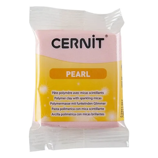 Cernit Pearl Polymer Clay - Pink 2oz (56g) block