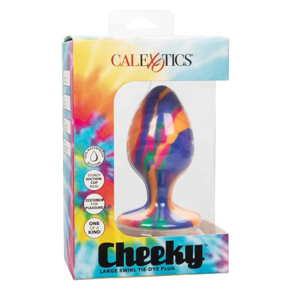 Cheeky Swirl Tie-Dye Butt Plug Large