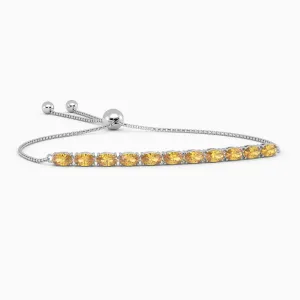 Citrine Tennis Bracelet crafted in 925 Sterling Silver | Irosk Australia ®