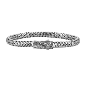 Classic Woven Chain Bracelet in Silver