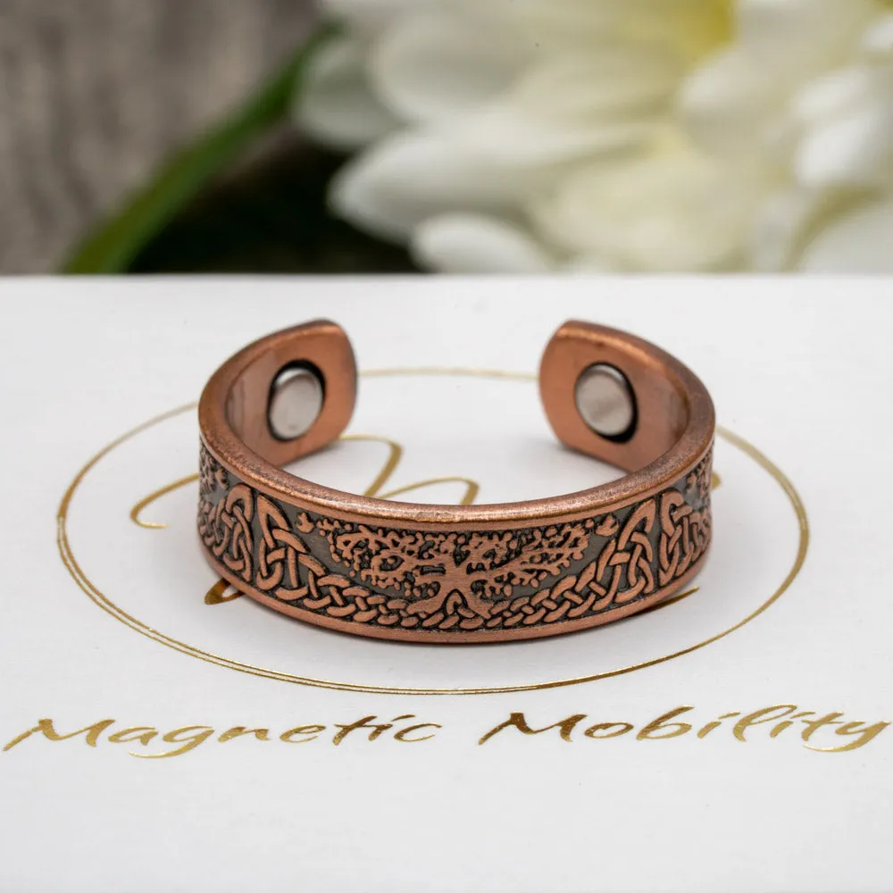 Copper Ring: Buckthorn - Tree of Life design | Magnetic Mobility