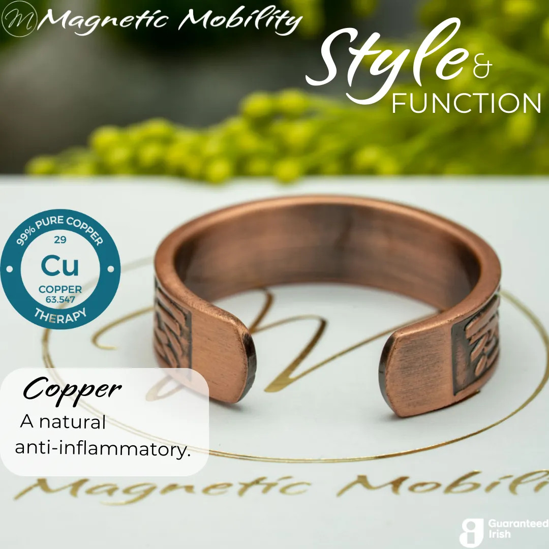 Copper Ring: Clover - Celtic design | Magnetic Mobility