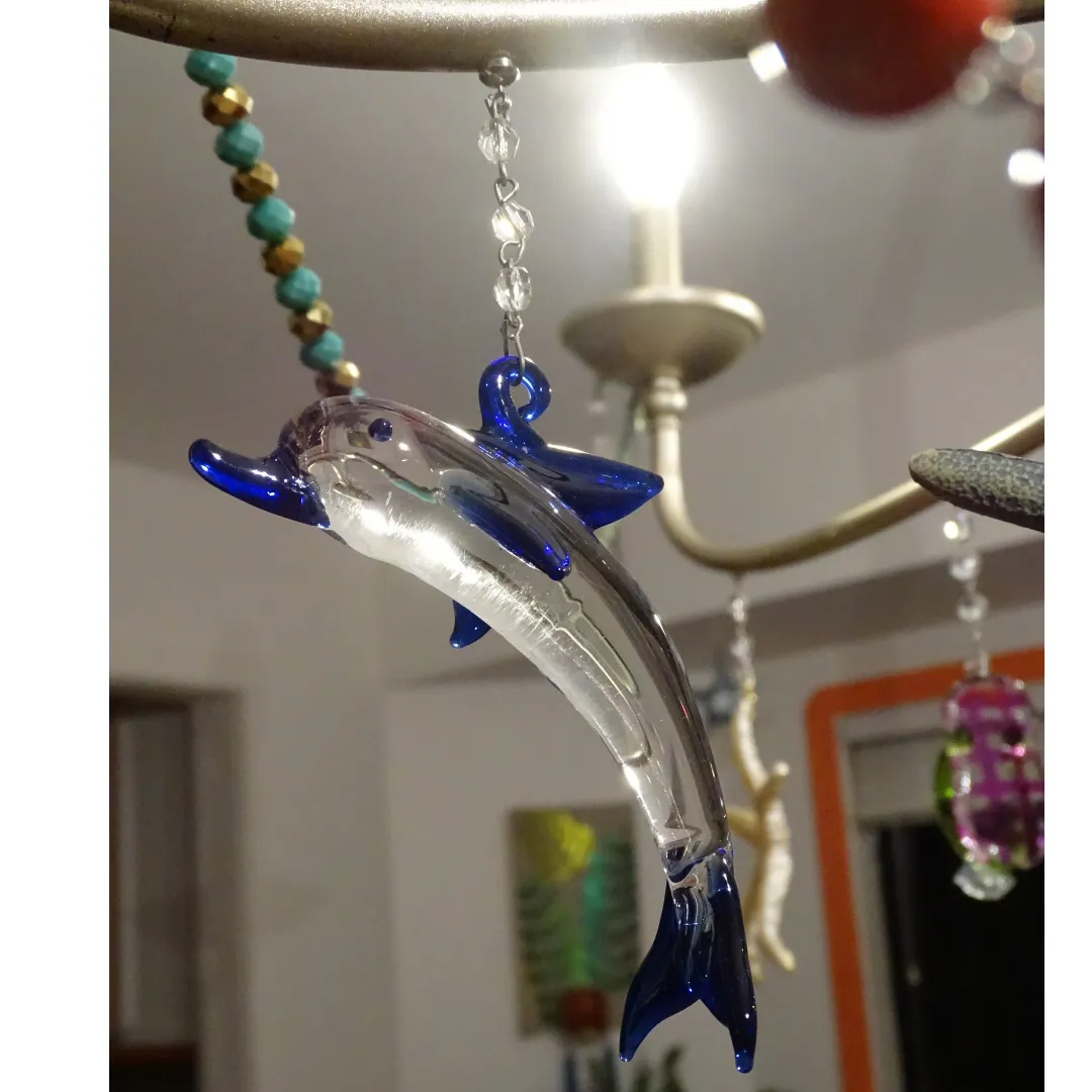 DOLPHIN (Set/3) MAGNETIC COASTAL ORNAMENT - Magnetic Chandelier Ornament