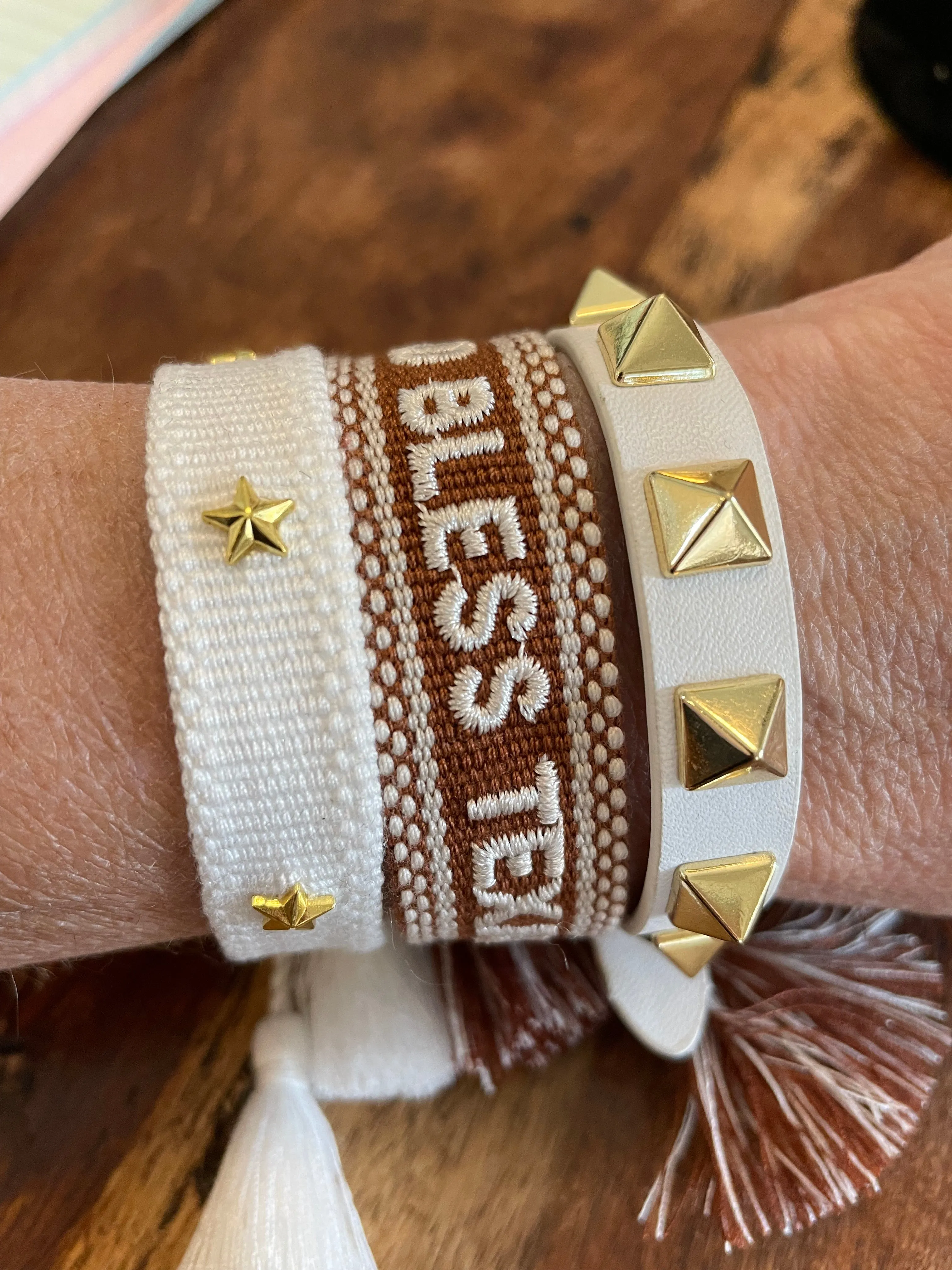 God Bless Texas Team Tassel Bracelet