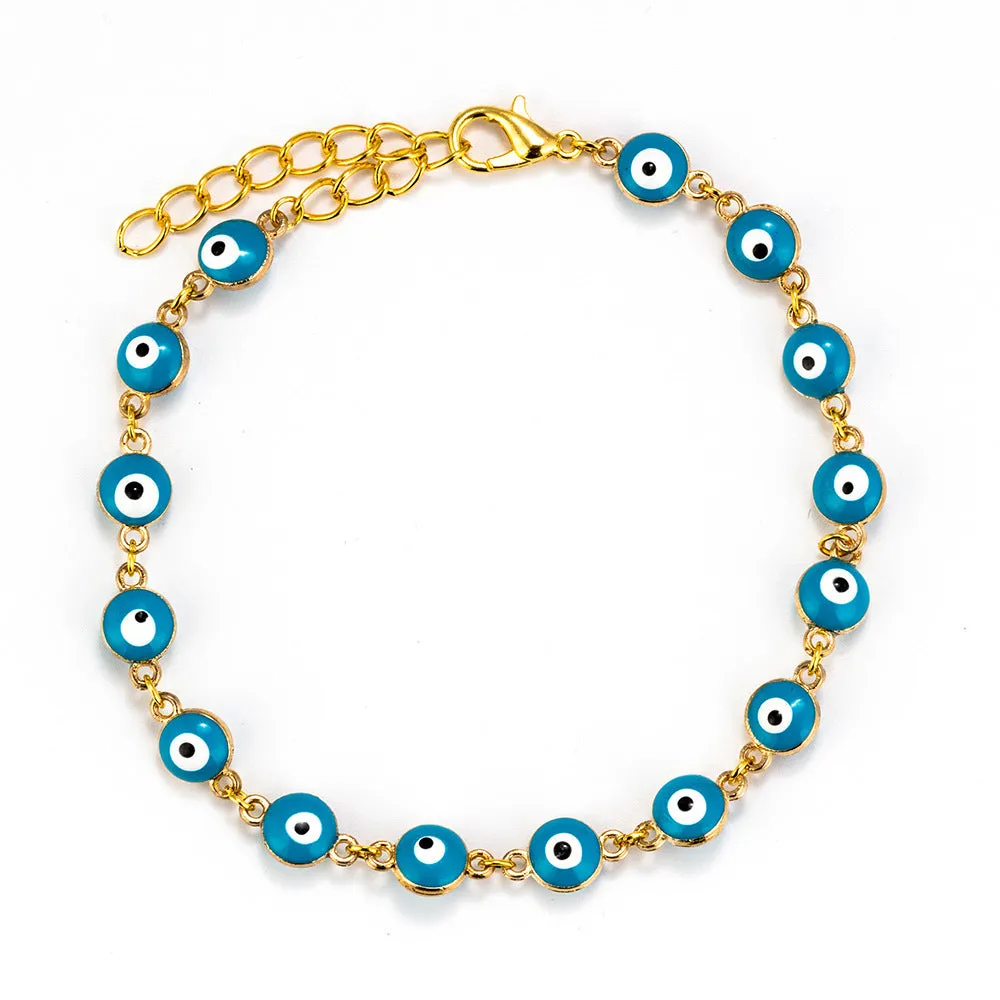 Gold Look Evil Eye Bracelet