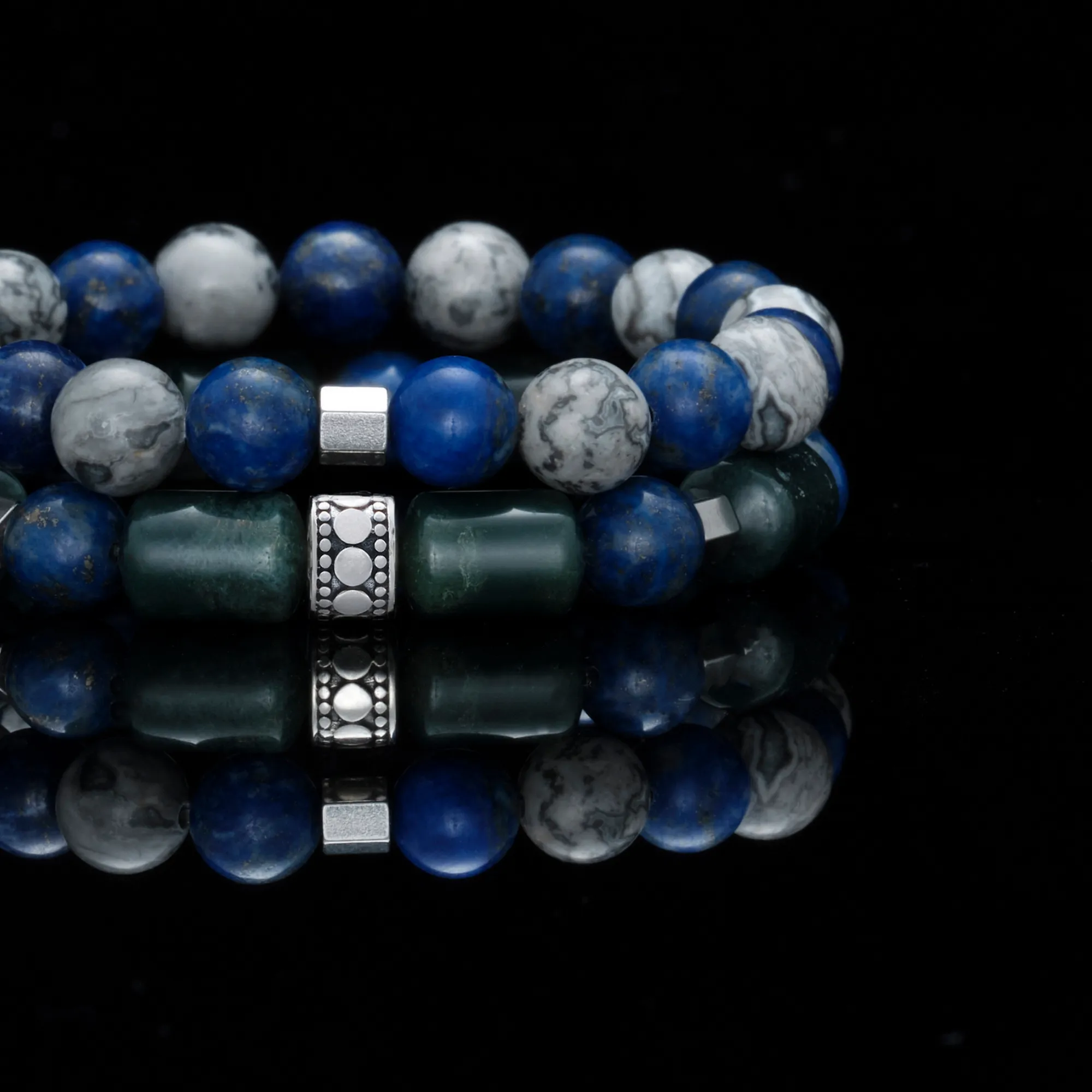 Green Bean Casserole | Men Stack Beaded Bracelets | Men Beaded Bracelet