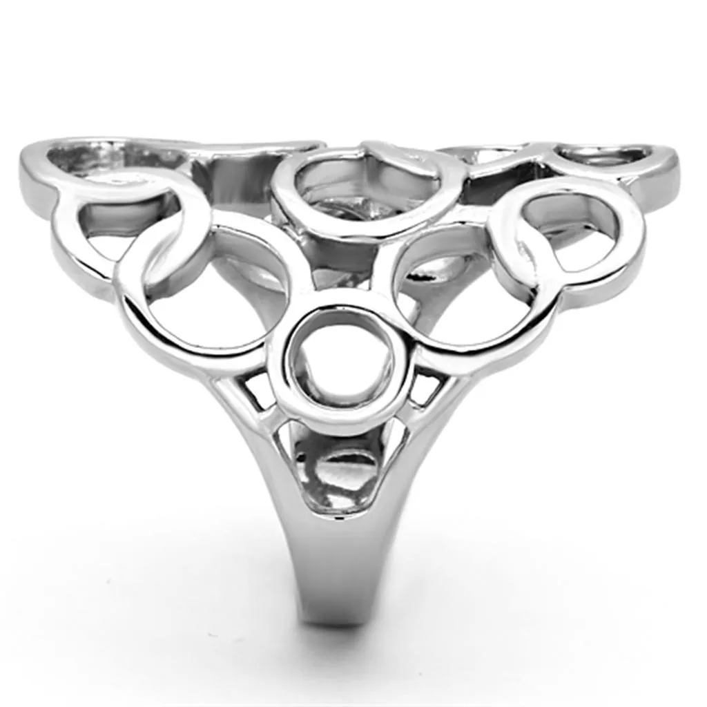 High polished (no plating) Stainless Steel Ring with No Stone for Women Style TK939