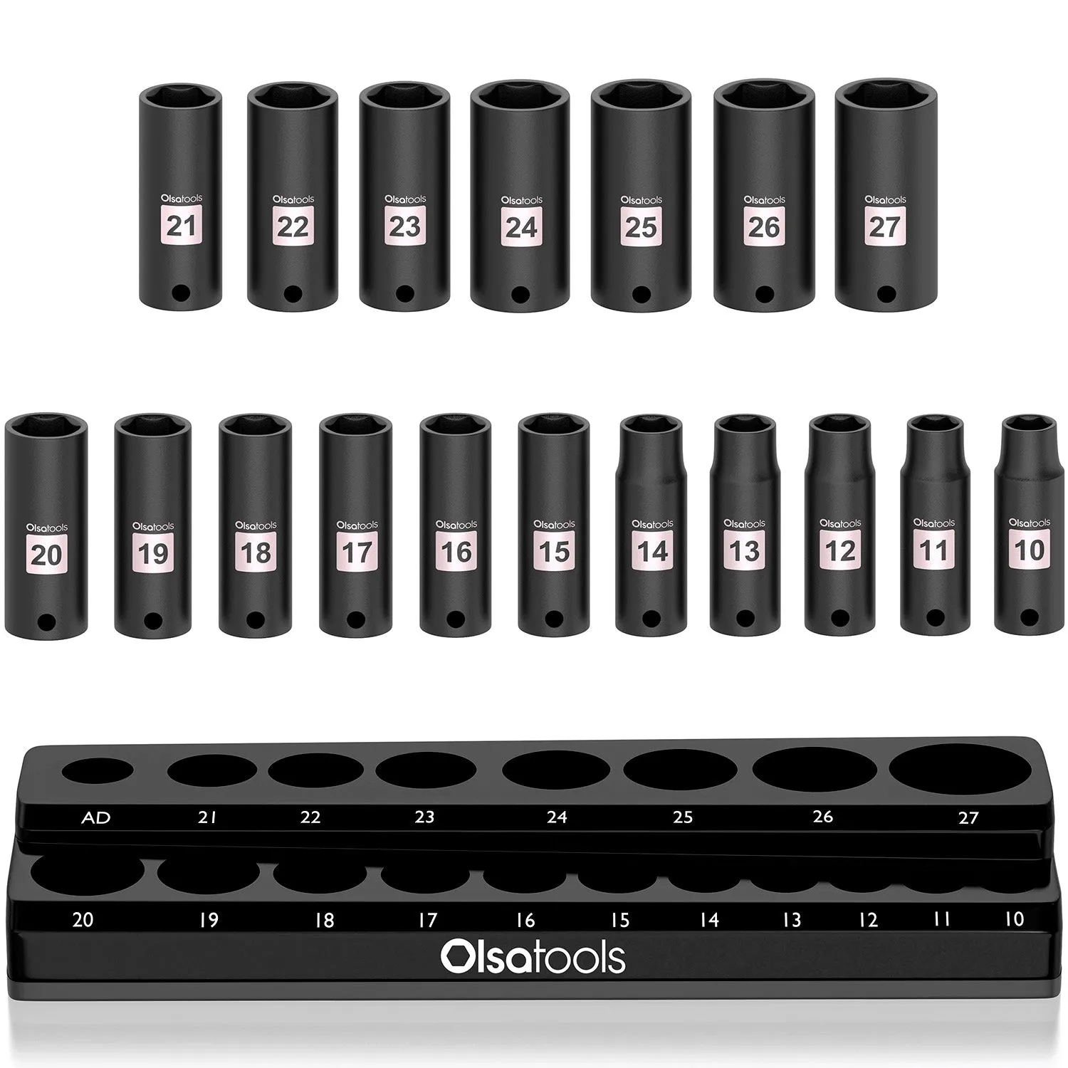 Impact Socket Set with a Magnetic Organizer