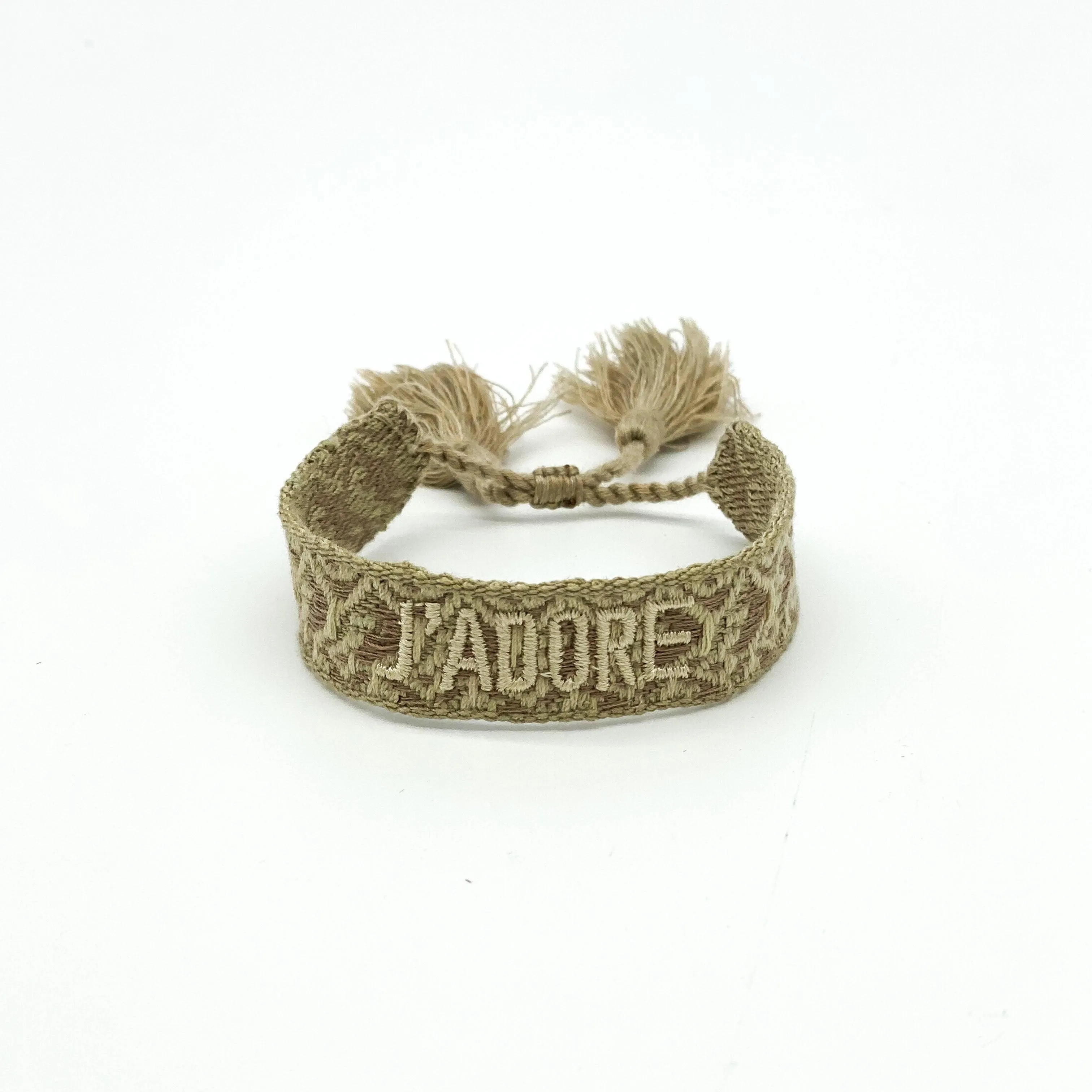 J'ADORE Adjustable Bracelet | Blush/Natural Pattern