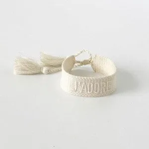 J'ADORE Adjustable Bracelet | Off White