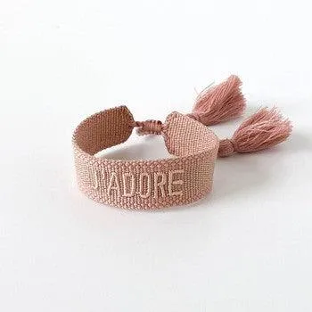 J'ADORE Adjustable Bracelet | Pale Pink