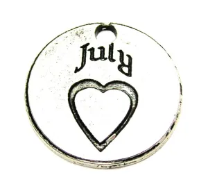 July Circle Genuine American Pewter Charm