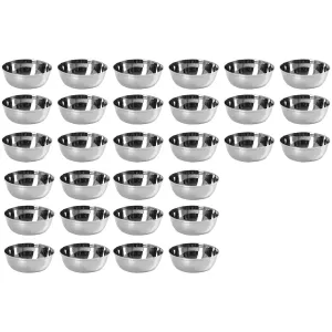 Kuber Industries Stainless Steel Bowl Kitchen Set | Durable & Wobble Free Base | Rust Proof, Easy to Clean & Store | Essential Indian Dinnerware & Crockery | Steel Bowl Set of 6 (Pack of 2)