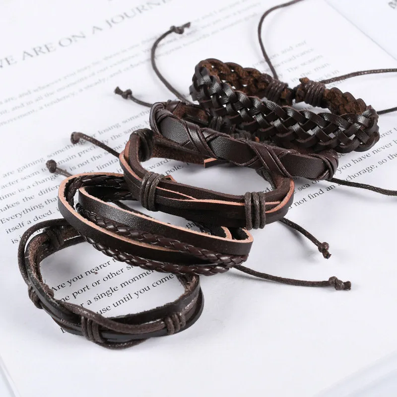 Leather Wrap Bracelets for Men - Men's Bracelets -  Leather Bracelet Womens - Bracelet Leather - Boho Bracelet Gift For Men Boyfriend