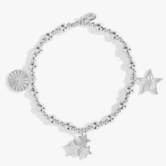 Life's A Charm Congratulations Silver Charm 17.5cm Stretch Bracelet 5313