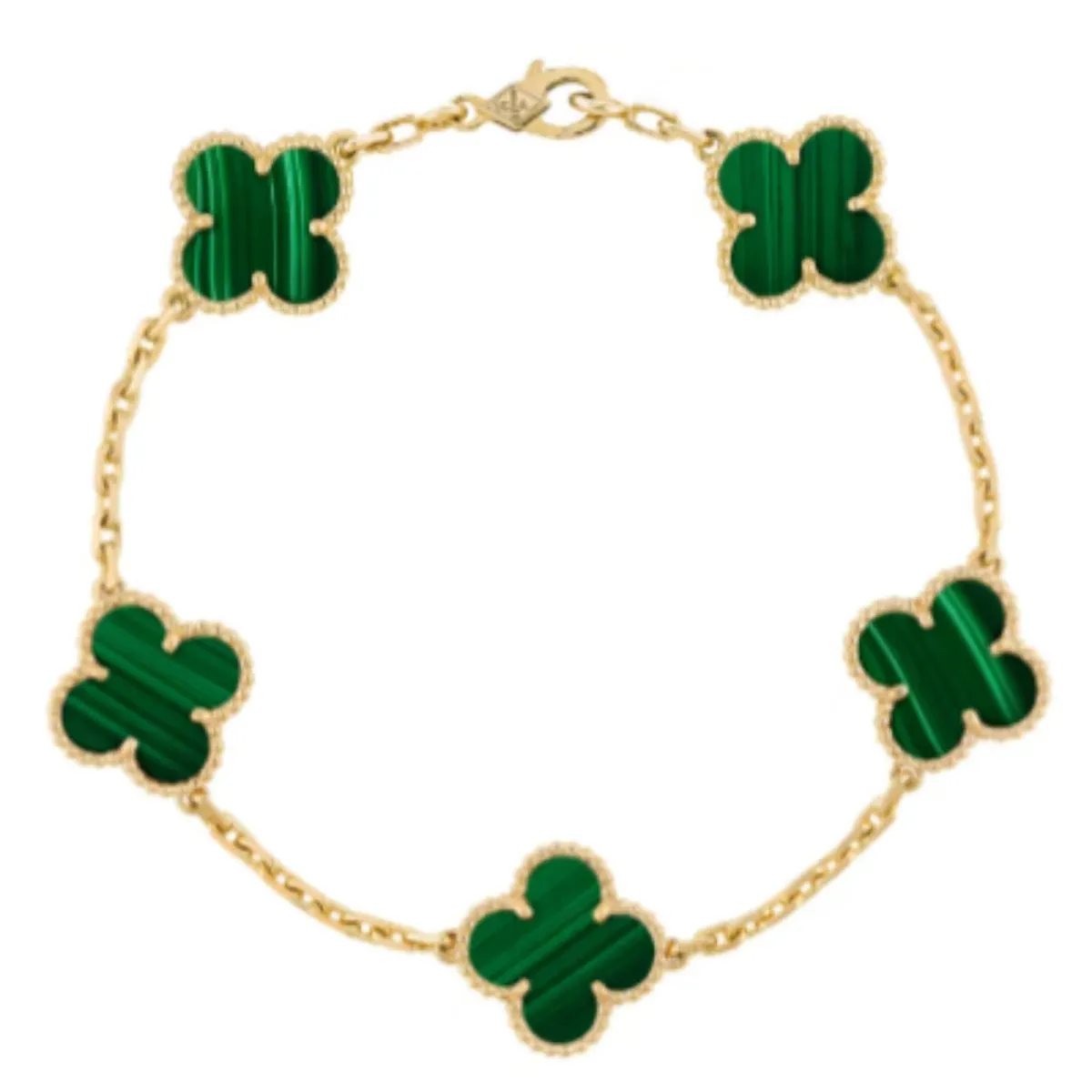 Lucky Clover Bracelet in 14k Gold Over Sterling Silver