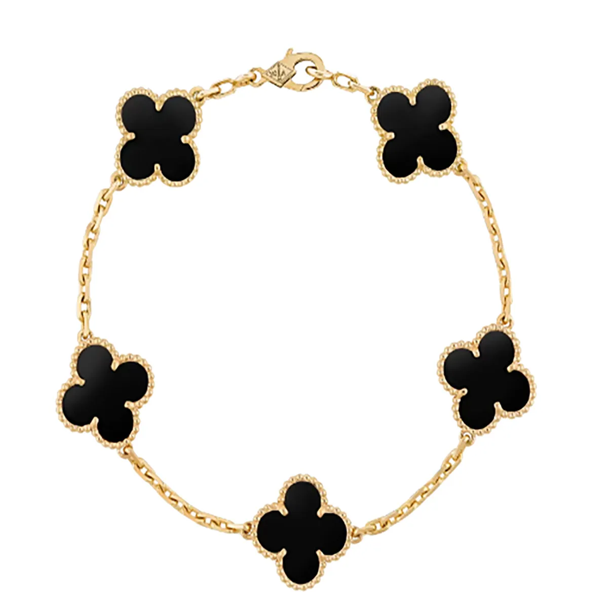 Lucky Clover Bracelet in 14k Gold Over Sterling Silver