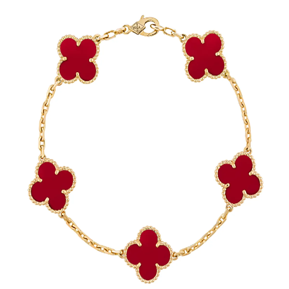 Lucky Clover Bracelet in 14k Gold Over Sterling Silver