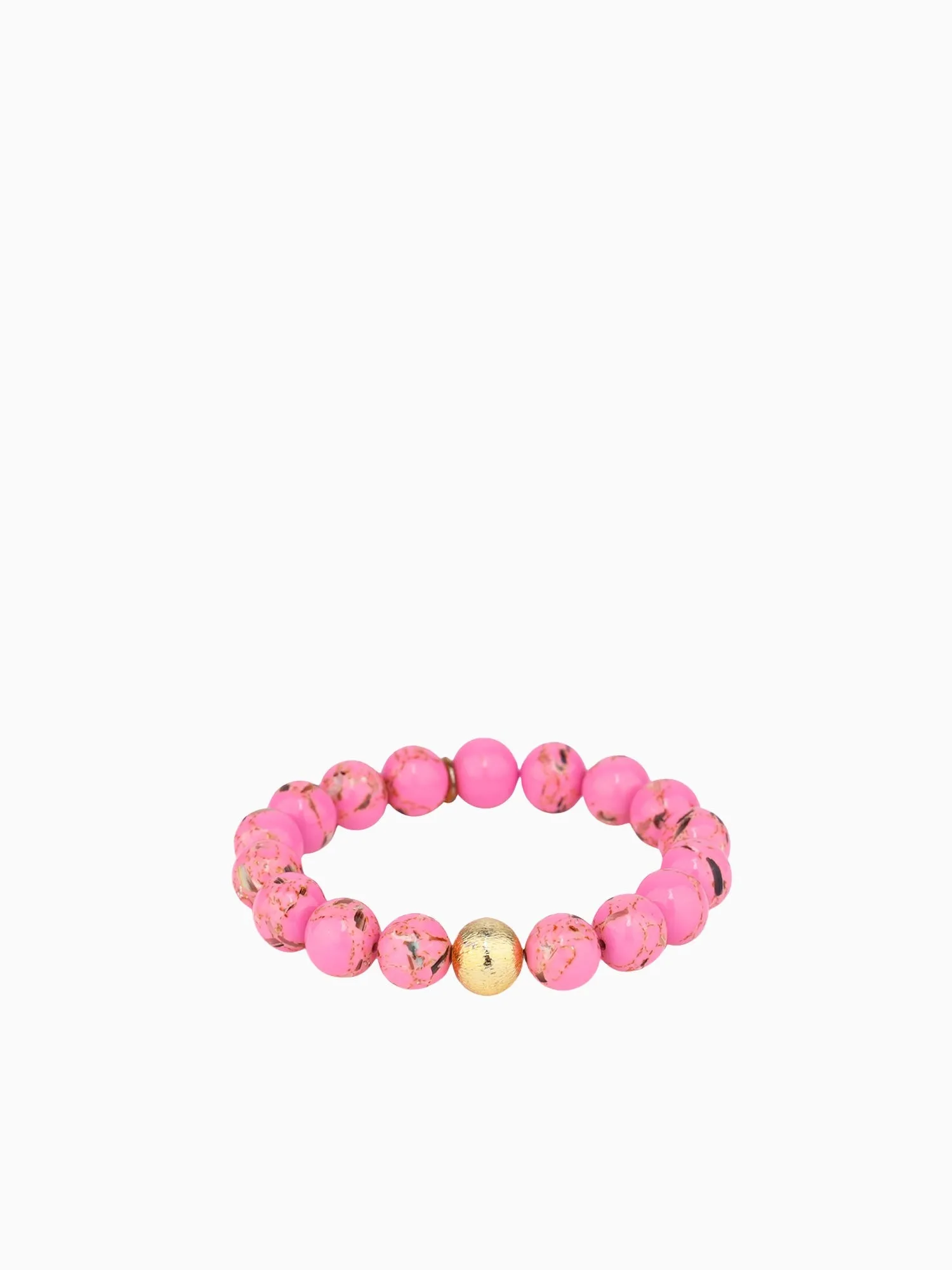 Marble Beaded Bracelet - Pink