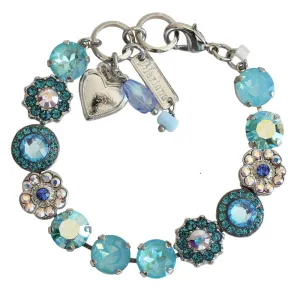 Mariana "Tranquil" Rhodium Plated Lovable Mixed Element Crystal Bracelet, 4045/1 140-4ro