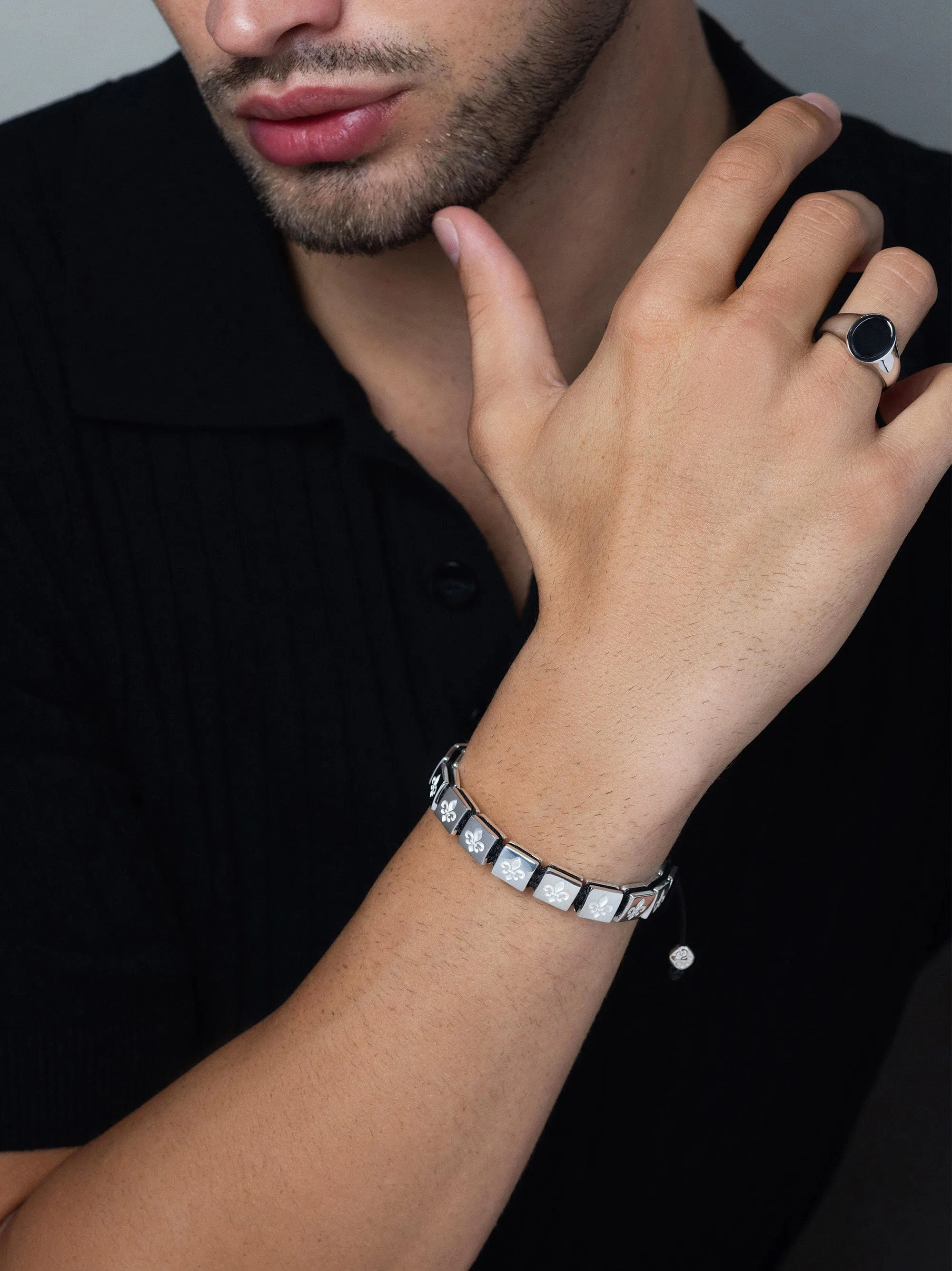 Men's Flatbead Bracelet in Sterling Silver