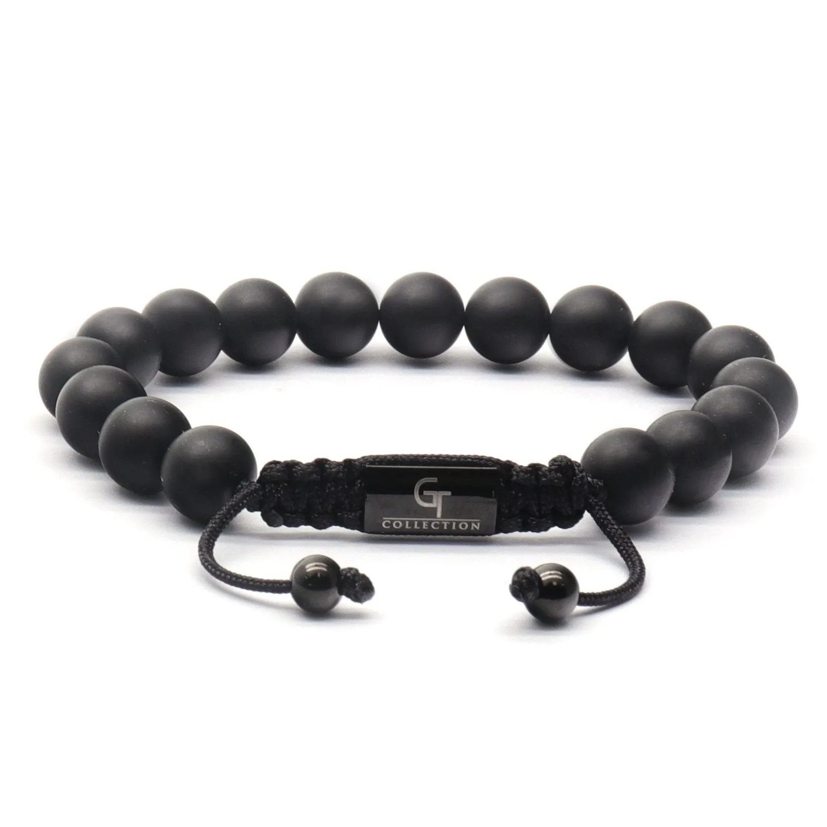 Men's MATTE ONYX Beaded Bracelet