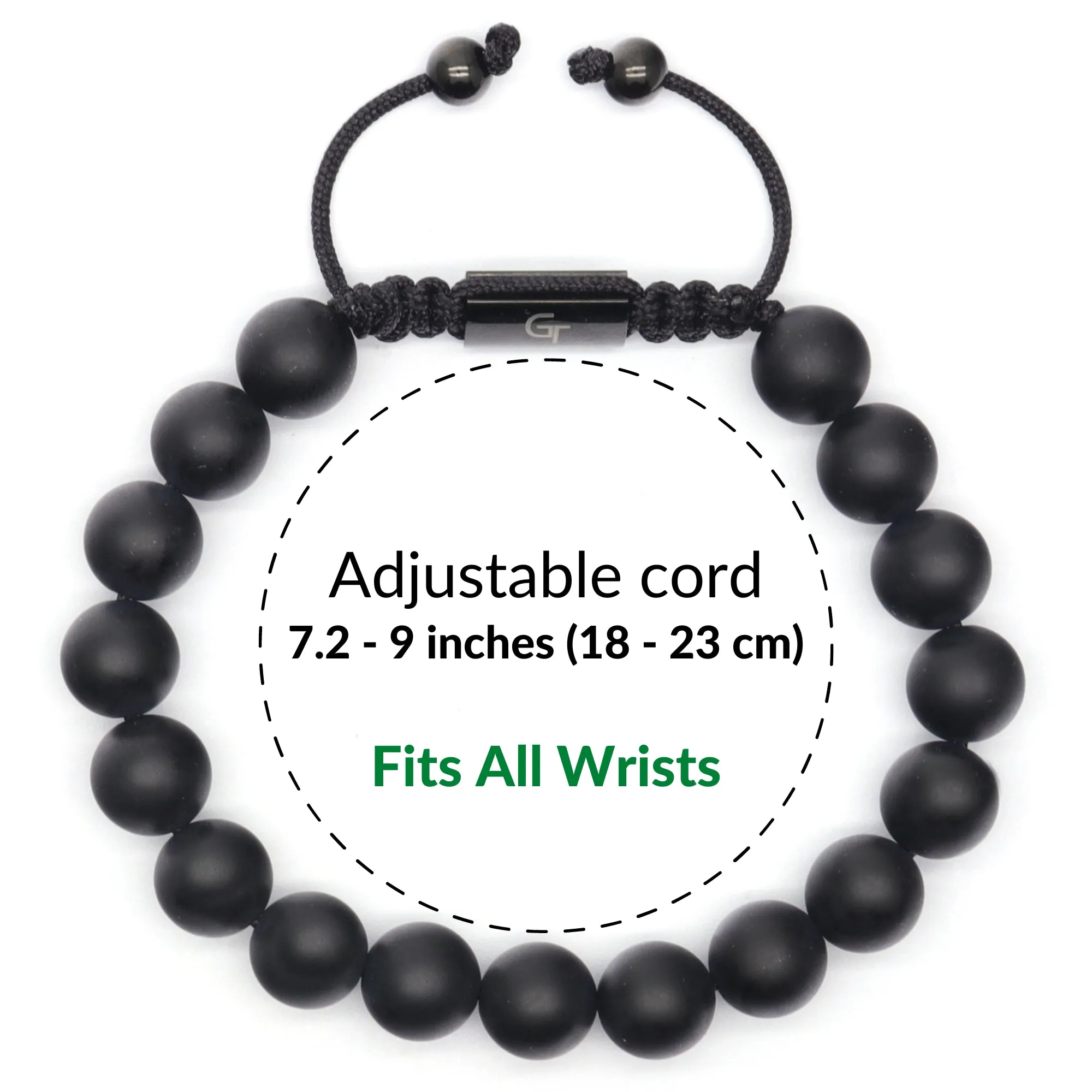 Men's MATTE ONYX Beaded Bracelet