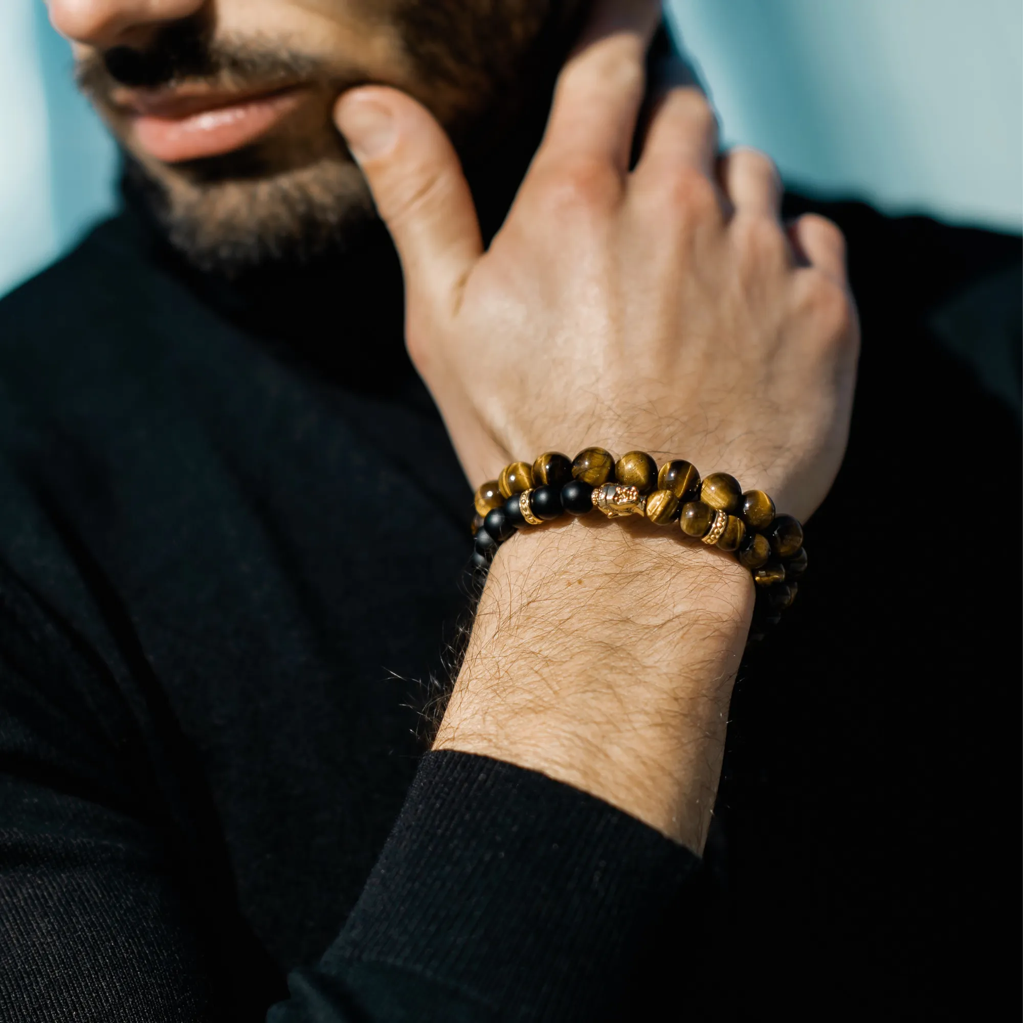 Men's TIGER EYE Beaded Bracelet