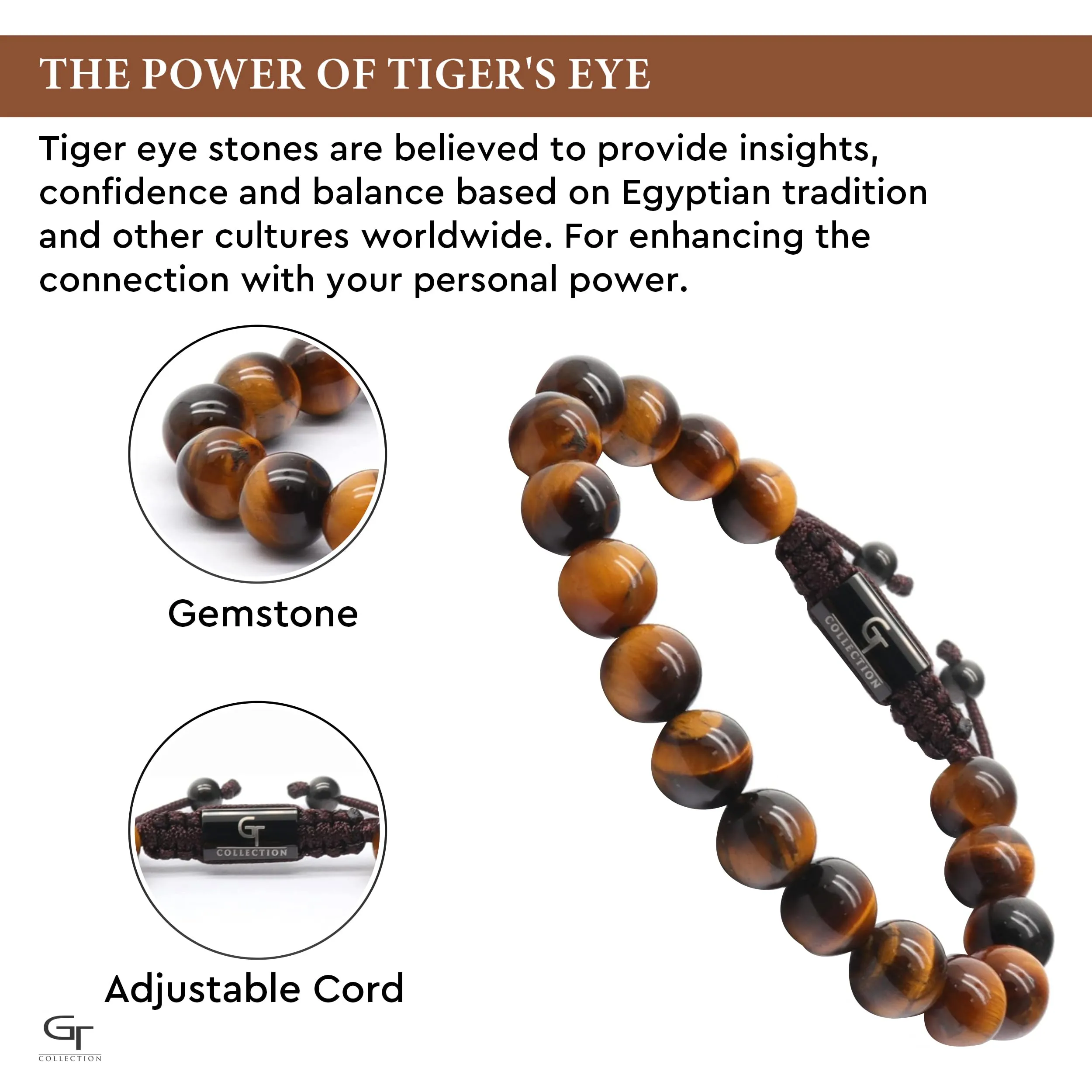 Men's TIGER EYE Beaded Bracelet