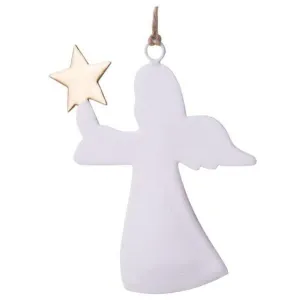 Metal Angel with Star Ornament