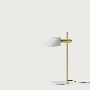 Modern White and Brass Metal Table Lamp